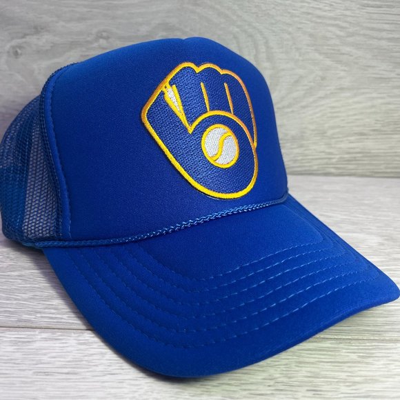 OTTO Accessories New Milwaukee Brewers Royal Blue Trucker Snapback